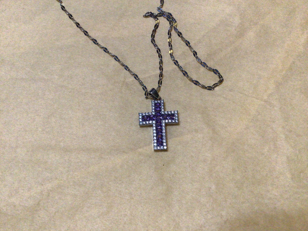 Amythst Cross Pendant