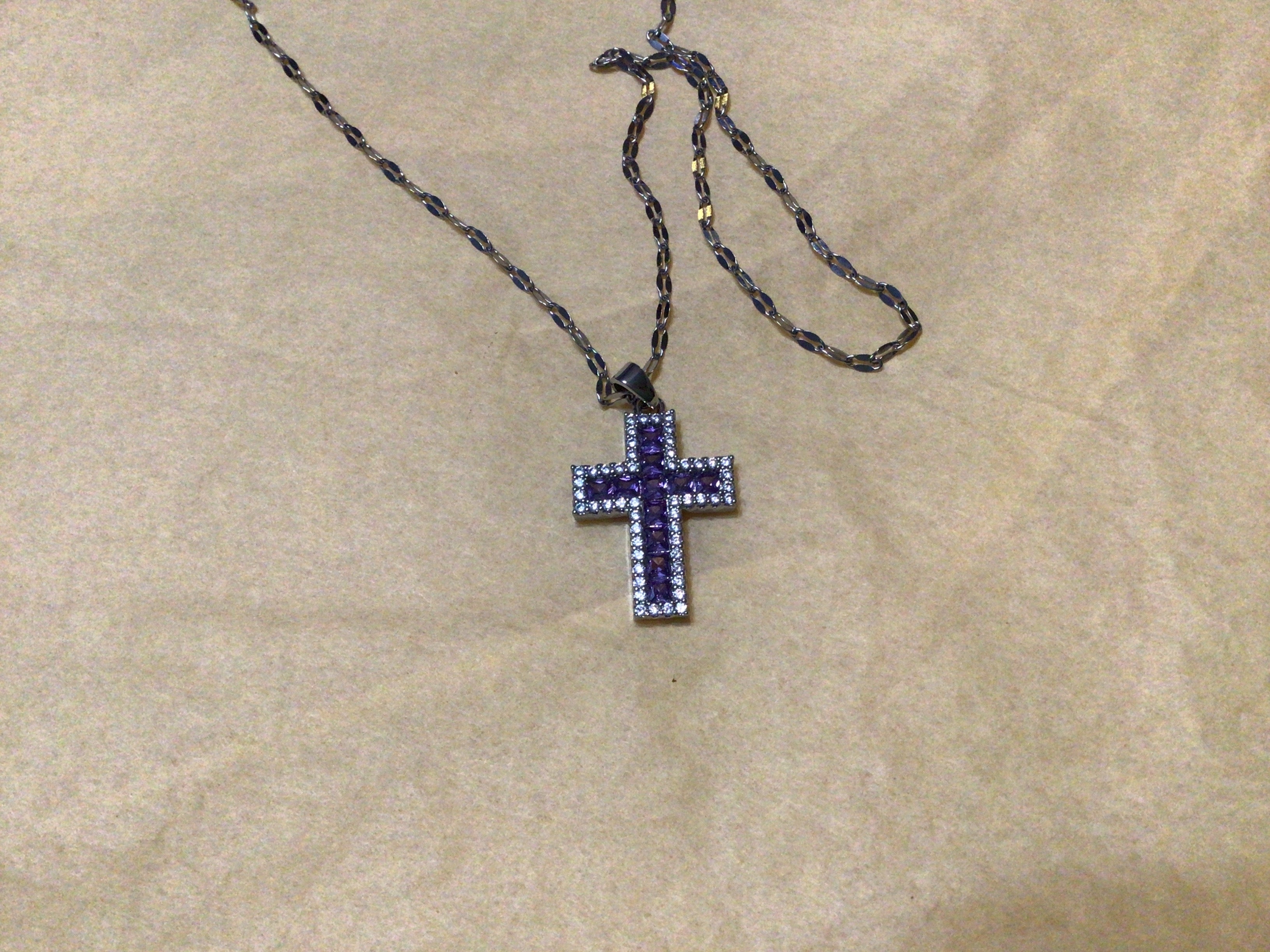 Amythst Cross Pendant